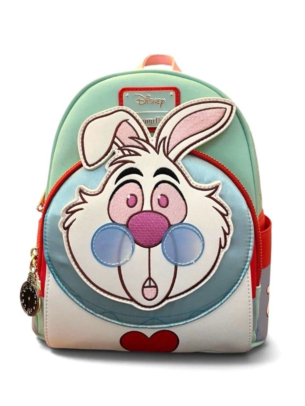 Loungefly Disney Alice in Wonderland White Rabbit Mini Backpack Bag NWT